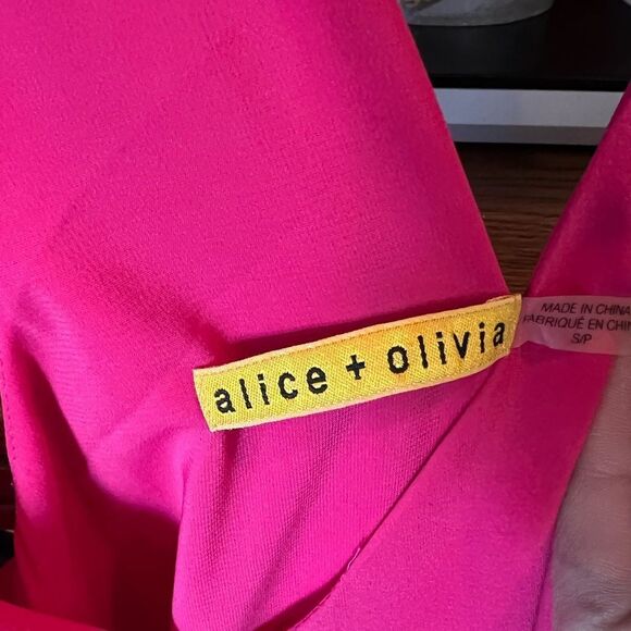 ALICE + OLIVIA FIERRA SILK MINI DRESS - Picture 3 of 5